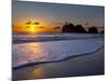 A Wave Rolls Up the Beach at Sunset at La Push, Washington, USA-Gary Luhm-Mounted Photographic Print