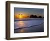 A Wave Rolls Up the Beach at Sunset at La Push, Washington, USA-Gary Luhm-Framed Photographic Print