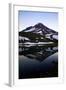 A Waxing Moon and South Sister Reflected in Camp Lake, Oregon Cascades-Bennett Barthelemy-Framed Photographic Print