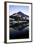 A Waxing Moon and South Sister Reflected in Camp Lake, Oregon Cascades-Bennett Barthelemy-Framed Photographic Print