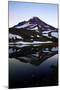 A Waxing Moon and South Sister Reflected in Camp Lake, Oregon Cascades-Bennett Barthelemy-Mounted Photographic Print