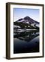 A Waxing Moon and South Sister Reflected in Camp Lake, Oregon Cascades-Bennett Barthelemy-Framed Photographic Print