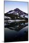 A Waxing Moon and South Sister Reflected in Camp Lake, Oregon Cascades-Bennett Barthelemy-Mounted Photographic Print