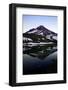 A Waxing Moon and South Sister Reflected in Camp Lake, Oregon Cascades-Bennett Barthelemy-Framed Photographic Print