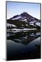 A Waxing Moon and South Sister Reflected in Camp Lake, Oregon Cascades-Bennett Barthelemy-Mounted Photographic Print