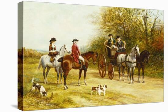 A Wayside Conversation-Heywood Hardy-Stretched Canvas