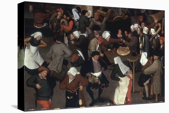 A Wedding Dance in an Interior-Pieter Bruegel the Elder-Stretched Canvas