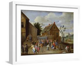 A Wedding Feast in a Courtyard of an Inn-Jan van Kessel the Elder-Framed Giclee Print