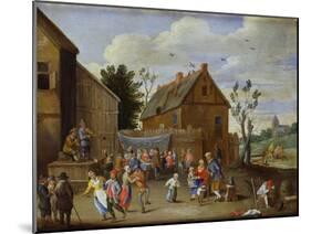 A Wedding Feast in a Courtyard of an Inn-Jan van Kessel the Elder-Mounted Giclee Print