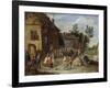 A Wedding Feast in the Courtyard of a Village Inn-Jan van Kessel-Framed Giclee Print