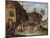 A Wedding Feast in the Courtyard of a Village Inn-Jan van Kessel the Elder-Mounted Giclee Print