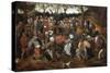 A Wedding Feast with Peasants Dancing-Pieter Bruegel the Elder-Stretched Canvas