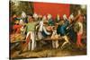 A Wedding Feast-Pieter Brueghel the Younger-Stretched Canvas