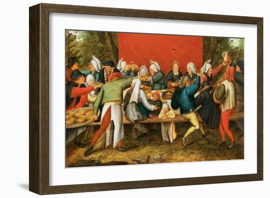 A Wedding Feast-Pieter Brueghel the Younger-Framed Giclee Print