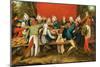 A Wedding Feast-Pieter Brueghel the Younger-Mounted Giclee Print