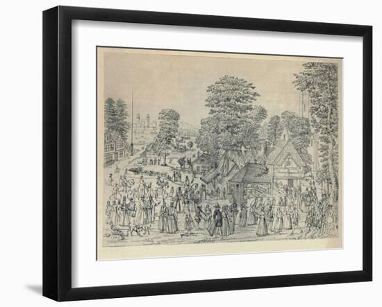 'A Wedding Festivity in Bermondsey, 1590', (1920)-Joris Hoefnagel-Framed Giclee Print