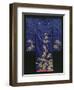 A Wedding Furisode of Midnight Blue Satin, Embroidered with Pine Trees in Couched Gilt Threads,…-null-Framed Giclee Print