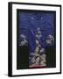 A Wedding Furisode of Midnight Blue Satin, Embroidered with Pine Trees in Couched Gilt Threads,…-null-Framed Giclee Print