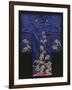 A Wedding Furisode of Midnight Blue Satin, Embroidered with Pine Trees in Couched Gilt Threads,…-null-Framed Giclee Print