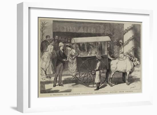 A Wedding in Southern India, the Bridesmaids' Return from Church-Godefroy Durand-Framed Giclee Print