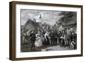 A Wedding in the Village-null-Framed Giclee Print