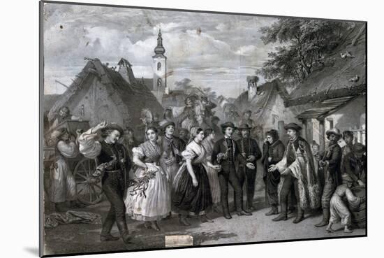 A Wedding in the Village-null-Mounted Giclee Print