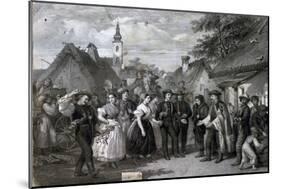 A Wedding in the Village-null-Mounted Giclee Print