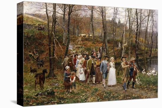 A Wedding Procession, 1879-Marie Francois Firmin-Girard-Stretched Canvas