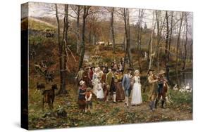 A Wedding Procession, 1879-Marie Francois Firmin-Girard-Stretched Canvas