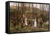 A Wedding Procession, 1879-Marie Francois Firmin-Girard-Framed Stretched Canvas