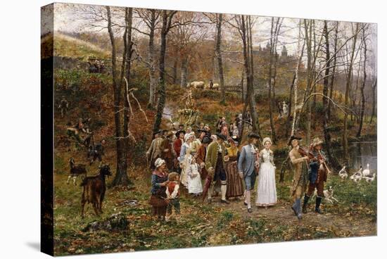 A Wedding Procession, 1879-Marie Francois Firmin-Girard-Stretched Canvas