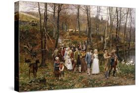 A Wedding Procession, 1879-Marie Francois Firmin-Girard-Stretched Canvas