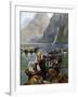 A Wedding Procession on Boats, Norway-null-Framed Giclee Print