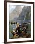 A Wedding Procession on Boats, Norway-null-Framed Giclee Print