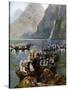 A Wedding Procession on Boats, Norway-null-Stretched Canvas