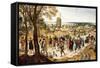 A Wedding Procession-Pieter Brueghel the Younger-Framed Stretched Canvas