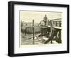 A Weir, with Fixed Bridge-null-Framed Giclee Print