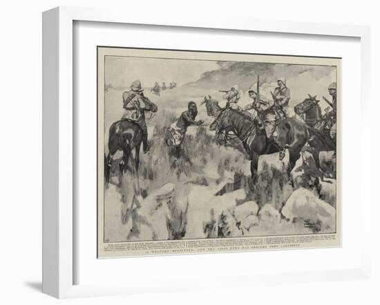 A Welcome Messenger, How the First News Was Brought from Ladysmith-Frank Craig-Framed Giclee Print