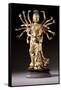 A Well-Cast Gilt-Bronze Figure of a Multi-Armed Bodhisattva, 17th/18th Century-null-Framed Stretched Canvas