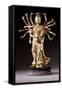 A Well-Cast Gilt-Bronze Figure of a Multi-Armed Bodhisattva, 17th/18th Century-null-Framed Stretched Canvas