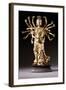 A Well-Cast Gilt-Bronze Figure of a Multi-Armed Bodhisattva, 17th/18th Century-null-Framed Giclee Print