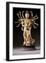 A Well-Cast Gilt-Bronze Figure of a Multi-Armed Bodhisattva, 17th/18th Century-null-Framed Giclee Print