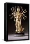 A Well-Cast Gilt-Bronze Figure of a Multi-Armed Bodhisattva, 17th/18th Century-null-Framed Stretched Canvas