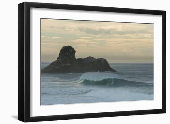 A Well Groomed Wave Breaks Unridden Somewhere Along The Big Sur Coastline-Daniel Kuras-Framed Photographic Print