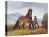 A Welsh Mountain Mare and Foal, 1854-John Frederick Herring I-Stretched Canvas