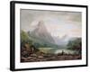 A Welsh Valley, 1819-John Varley-Framed Giclee Print