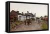 A Welsh Village - Evening-Peter Ghent-Framed Stretched Canvas