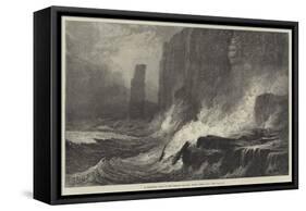 A Westerly Gale in the Orkney Islands, Roray Head, Hoy-Samuel Read-Framed Stretched Canvas