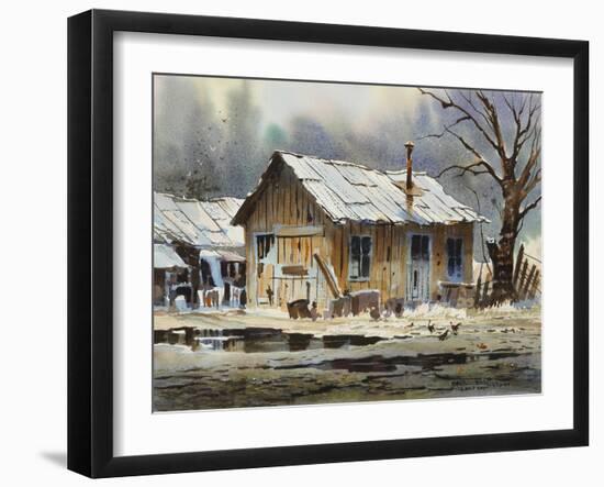 A Wet Day-LaVere Hutchings-Framed Giclee Print