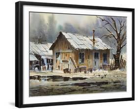 A Wet Day-LaVere Hutchings-Framed Giclee Print